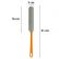 Spatola lunga da cucina in silicone termico platinum flessibile 31x3 cm