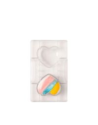 Stampo 2 cioccolatini Cuore Grande con base in policarbonato Ø 7,5 x h 2,5 cm Decora
