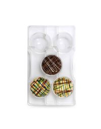 Stampo per cioccolato mezza sfera decora