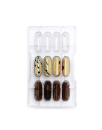 Cioccolatino Gianduiotto 12 cavità realizzato con stampo Decora