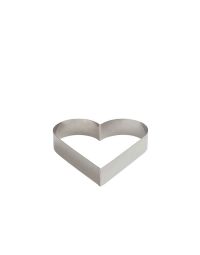 Coppapasta a cuore in acciaio inox 14 x 14 x h 4,5 cm