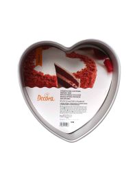 Stampo forma a cuore in alluminio anodizzato 20 x h 7,5 cm