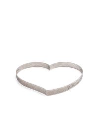 Sagoma cuore inox microforato 18x16 cm Decora