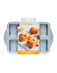 Stampo per 8 mini plumcake in metallo antiaderente Decora