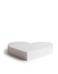 Base cuore in polistirolo bianco h5 40 cm