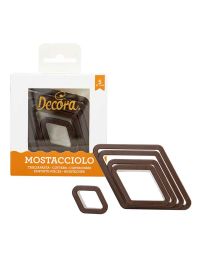 Set 5 Cutters Tagliapasta formine in plastica forma mostacciolo Decora