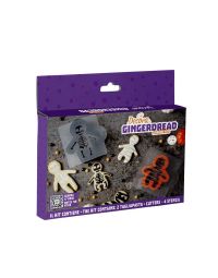 Set 2 Cutters Tagliapasta in plastica Halloween Gingerbread + 4 stencil