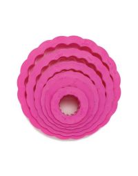 Set 6 Cutters Tagliapasta in plastica forma cerchio tondo riccio