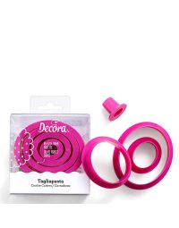 Set 4 Cutters Tagliapasta in plastica forma ovale Decora