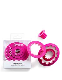 4 Tagliapasta Cutter ovali bordo ondulato Decora