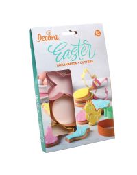Set 5 Cutters tagliapasta in metallo colorato Pasqua Decora