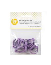 Confezione da 12 elastici per chiudere sacchetti e sac à poche Wilton