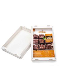 3 Teglie rettangolari monouso in carta Decora