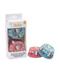 36 Pirottini in carta Decora Unicorno per cottura muffin Ø5 x h 3,2 cm