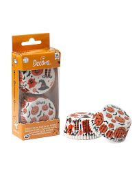 Confezione 36 pirottini zucche e streghe di Halloween
