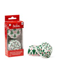 Confezione 36 pirottini Alberi di Natale e Agrifogli