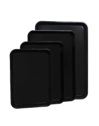 3 Vassoi in plastica nera da esposizione 