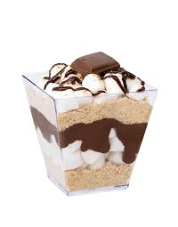 Bicchierini monoporzione Piramide 200ml con dessert al cioccolato