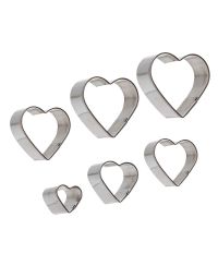 Set 6 Cutters Tagliapasta in acciaio inox cuore