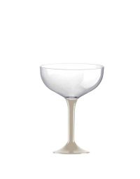 Coppe champagne riutilizzabili in plastica tortora 205 ml