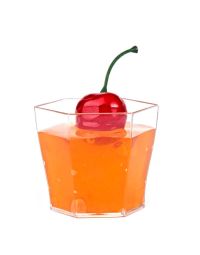 Bicchierini Esagono 60ml con drink alla ciliegia