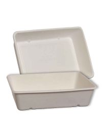 Vaschette rettangolari in polpa di cellulosa compostabili