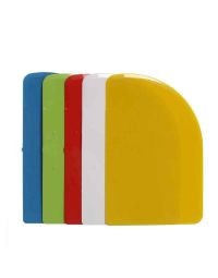 5 Spatole raschietto tagliapasta Curva in plastica lato curvo