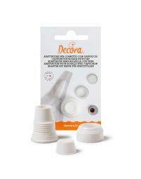 Adattatore per beccucci standard in plastica con cappuccio Ø 2,5 x 3 cm Decora