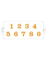 Stencil per torte Numeri da 0 a 9 10x25 cm Decora