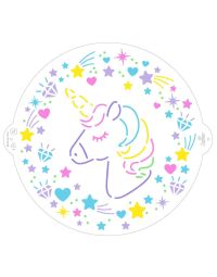 Stencil per torte Unicorno Ø25 cm Decora
