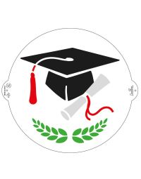 Stencil per torte Cappello di Laurea Ø25 cm Decora