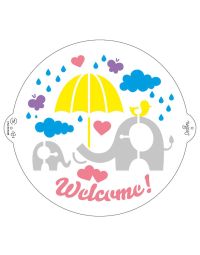 Stencil per torte Welcome Ø25 cm Decora