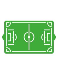 Stencil per torte Campo da Calcio 30x20 cm Decora