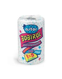 Rotolo Bobirol asciugatutto in carta microgoffrata alta densità 250 strappi