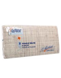 20 Tovaglie di carta a secco airlaid 100x100 canapa marrone