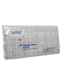 20 Tovaglie di carta a secco airlaid 100x100 canapa nero