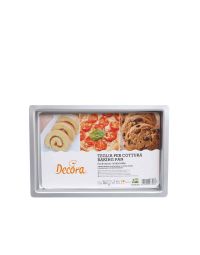 Teglia professionale per forno in alluminio rettangolare 17,8x28 h 2,5 cm