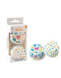 Confezione 36 Pirottini in carta Farfalla per cottura muffin Ø5 x h 3,2 cm