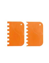 Set 2 Spatole ondulata e a pettine in plastica 12x8 cm
