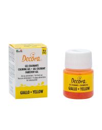 Colorante in gel per alimenti colore intenso giallo 28 g Decora