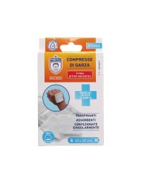 6 Compresse garza sterile in cotone 20 x 20 cm confezionate singolarmente
