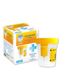 Contenitore urine sterile da 120 ml con dispositivo di prelievo e tappo a vite