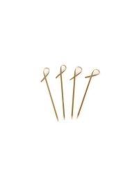 100 Spiedini di legno di bambù con nodo 9 cm