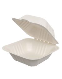 50 Box con coperchio asporto hamburger in polpa compostabili