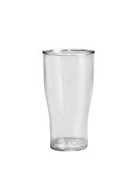 5 Bicchieri birra plastica in policarbonato trasparente 360cc tacca a 200ml