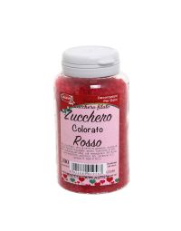Cristalli di zucchero colorato rosso per decorazioni e zucchero filato 200 g