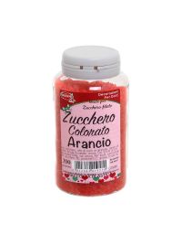 Cristalli di zucchero colorato arancio per decorazioni e zucchero filato 200 g