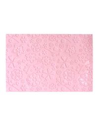 Tappetino in silicone rosa tema fiori