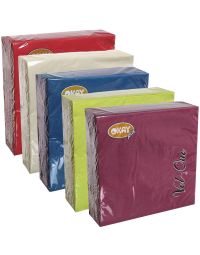 60 Tovaglioli in carta ovatta colorati tinta unita Velone Okay 40x40 cm