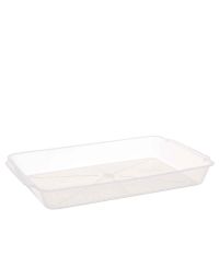 Contenitore per tiramisù in plastica riutilizzabile trasparente 36x23,2cm